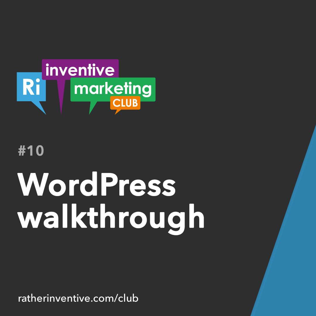 IMC10: WordPress walkthrough