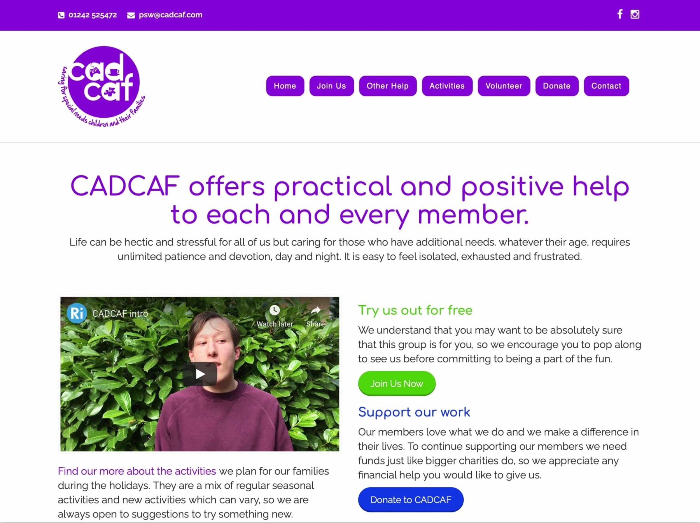 CADCAF website cadcaf.com